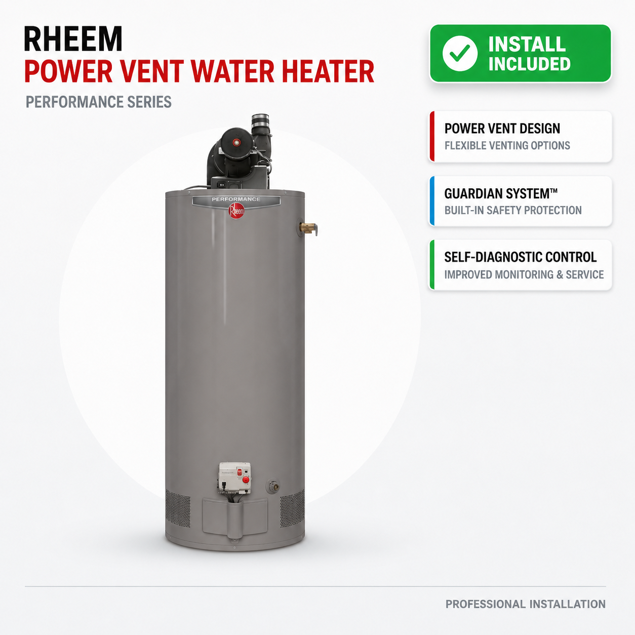 Rheem Performance Natural Gas Water Heater