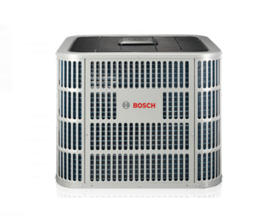 BOSCH BOVA36HDN1M20G 2-3 Ton 20 SEER Hybrid